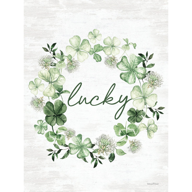 Lucky Wreath par lettres et doublure, H 36 po x l 24 po