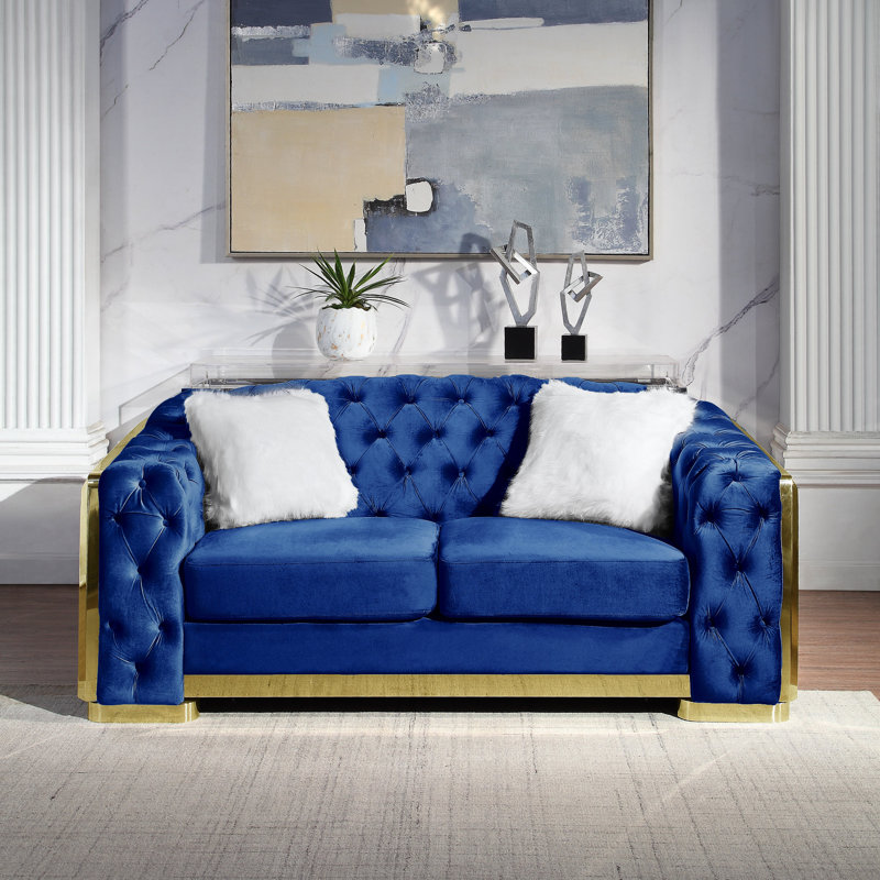 Burdell 8019 2 Sofa, Blue 