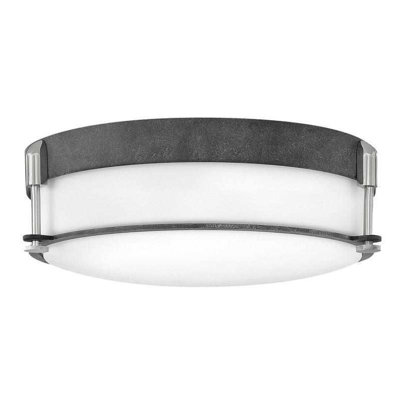 Colbin 3 - Light 16.5" Simple Drum Flush Mount, Aged Zinc