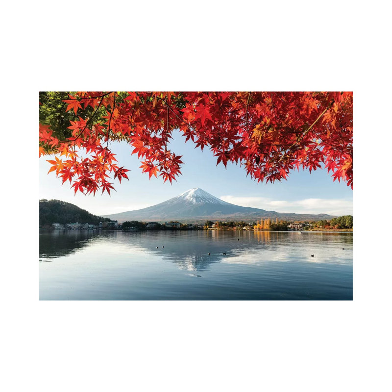 Autumn Leaves With Mount Fuji At Lake Kawaguchiko 1 Piece Wrapped Canvas Wall Art, 101.6 cm H x 66.04 cm W