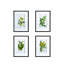 Ensemble de 4 fleurs murales botaniques