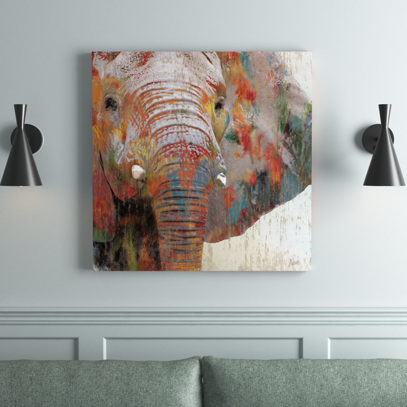 Nan - Print on Canvas, 66.04 cm H x 66.04 cm W, Black Floater Framed