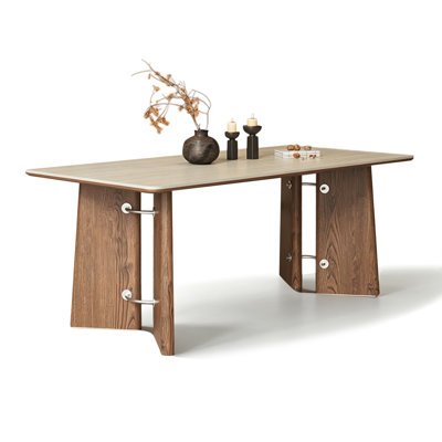 Rock board solid wood ash wood dining table