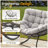 Light Gray Egg Rocking Chair With Ottoman-879665506
