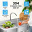 Évier utilitaire 47 pouces en acier inoxydable avec établi, double cuve autoportante avec robinet d'eau chaude et froide
