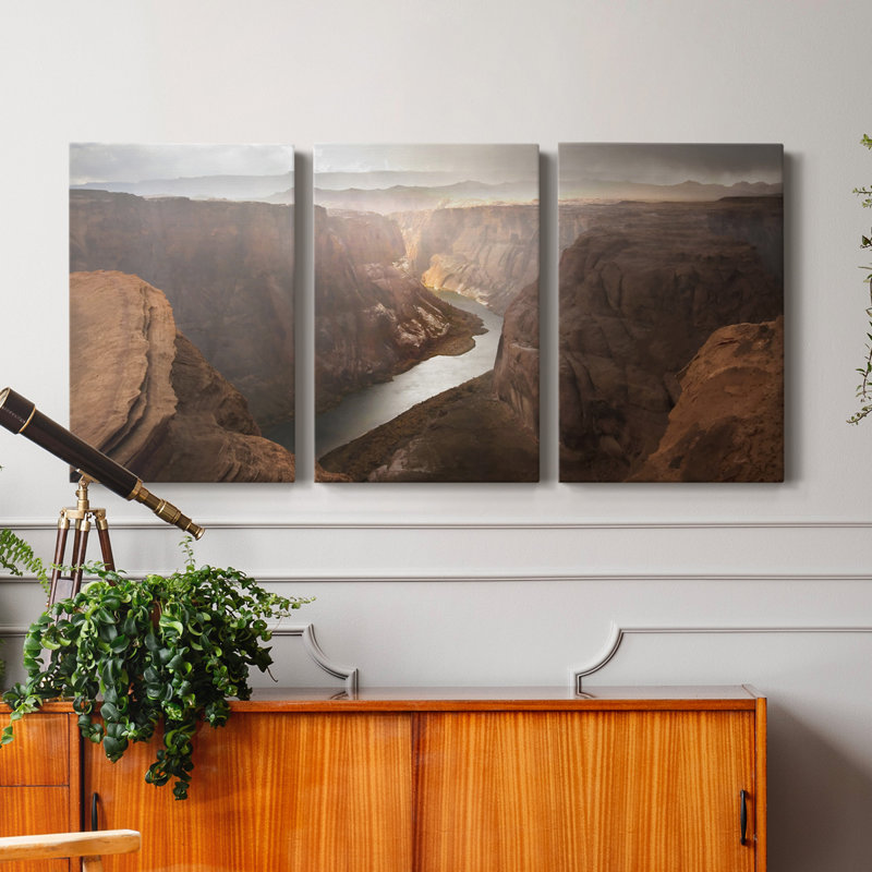 Glen Canyon - Toile tendue avec châssis de qualité supérieure - prête à être accrochée, H 27 po x l 54 po x P 1 po
