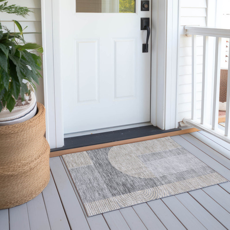 Tapis intérieur / extérieur Karsyn, Rectangle 1 pi 8 po x 2 pi 6 po