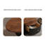Ensemble de tables basses rondes brunes en bois manufacturé et en fer-128964788-128964792