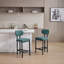 Ensemble de deux tabourets de bar rembourrés modernes avec pieds en métal, parfaits pour la salle à manger, l'îlot de cuisine et le bar-911214017