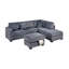 Canapé modulaire rembourré avec USB et repose-pieds avec rangement-1672012382