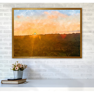 Sunset Over Dartmoor Landscape - Print