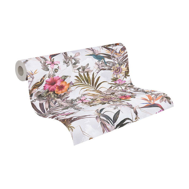 Rouleau de fleurs Hollis, Blanc