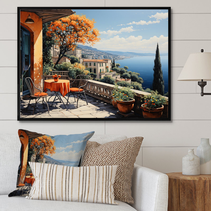 Marlye French French Bliss In Provence III - France, art mural encadré, H 34 po x l 44 po x P 1,5 po, Cadre flottant noir