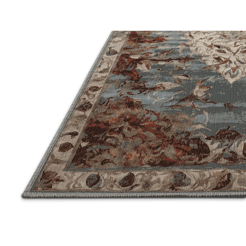 Tapis gris lavable à la machine, Rectangle 8 pi x 12 pi