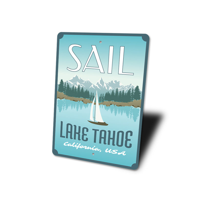 Panneau en aluminium Sail Lake Tahoe, H 18 po x l 12 po x P 0,06 po