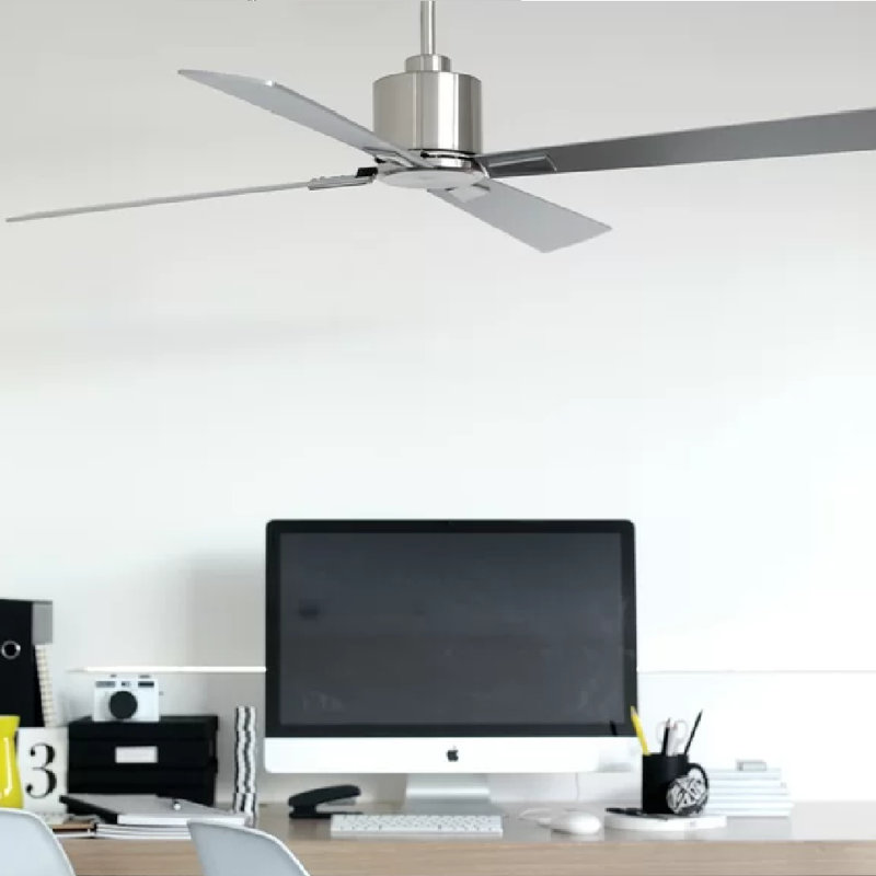 Harford 4-Blade Ceiling Fan with Remote Control, White