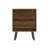 Medieval-style modern double-drawer bedside table with solid wood legs