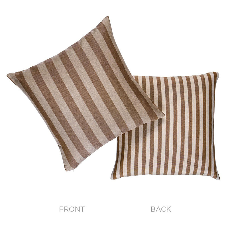 Hanson Square Indoor/Outdoor Pillow Cover & Insert, Square 22", Tan