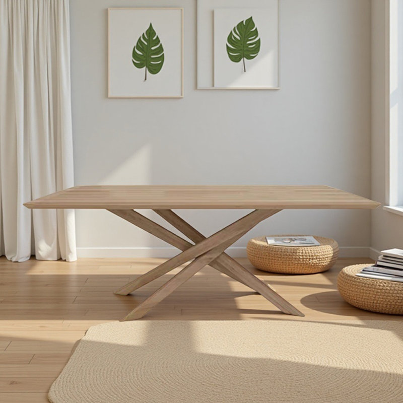 Modern Simple Rectangular Solid Wood Dining Table