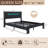 Farmhouse Platform Bed Frame with Storage Headboard, Wooden Bed Frame with Charging Station & Led Lights-754512497