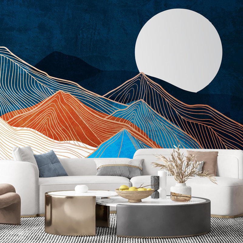 Abstract Mountains Peel & Stick Border, 120" L x 192" W