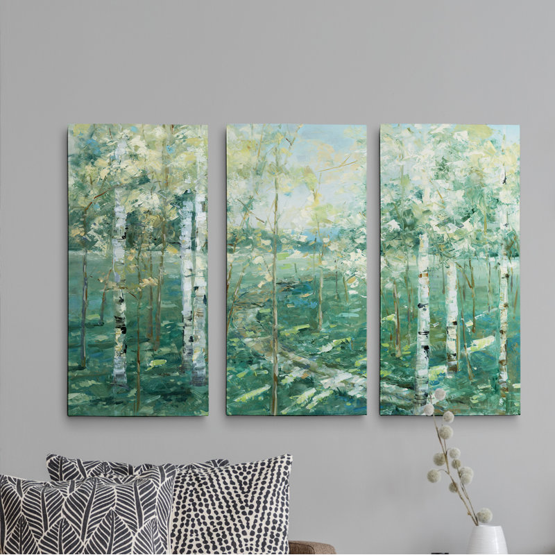 Une lampe de prairie de qualité supérieure-image à pièces multiples sur toile, H 40 po x l 60 po x P 1,5 po