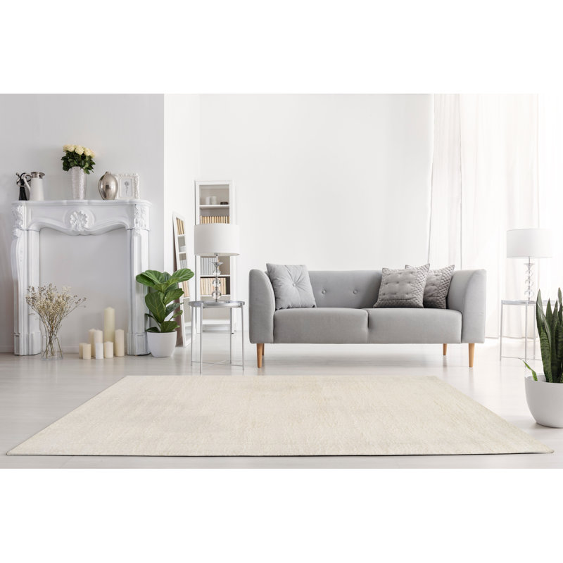 Elegido Solid Colour Shag Area Rug, Rectangle 160 x 230cm
