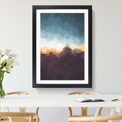 Watching the Mountains in Abstract - Picture Frame Graphic Art Print