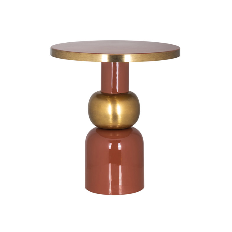 Mose Single End Table, 21" H x 20" W x 20" D, Black/Gold