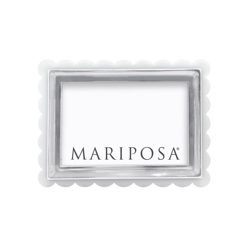 Metal Picture Frame, White, 4" W x 6" H