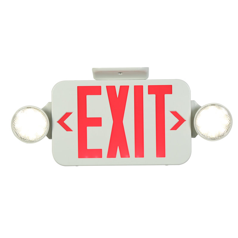 Enseigne lumineuse de sortie de secours ROUGE, 120 - 277VAC