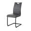 De 4 chaises de cuisine en PU gris anthracite - Conception ergonomique avec pieds en métal, imperméable et confortable pour la salle à manger-594249670-594249671