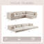 Canapé à compression Mahjong, canapé-lit convertible au sol, canapé modulaire modulaire désossé DIY, aucun assemblage requis, tissu polaire circulaire, surdimensionné à 4 places avec 4 coussins-1295008702