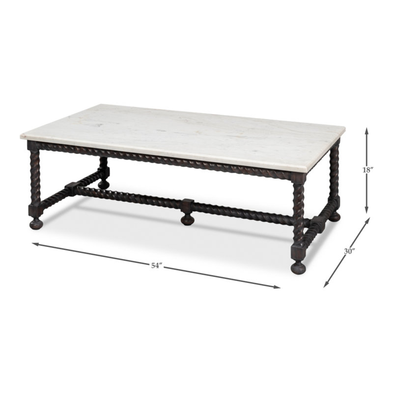 Barley Glass Cocktail Table