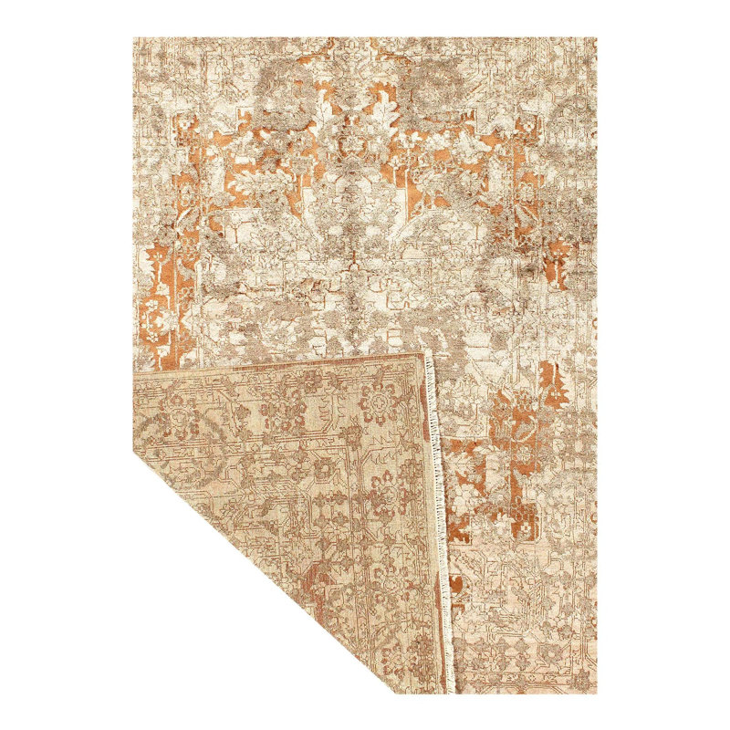 Floral Area Rug in Gray