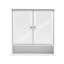  Secilia Wall Bathroom Storage with Double Mirror Doors