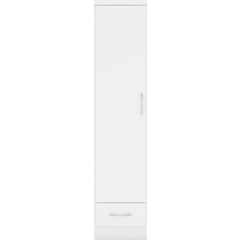 Cascio 1 Door Wardrobe, White
