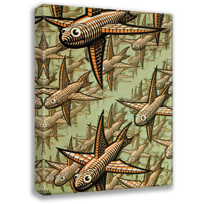 Profondeur par M.C.Escher, toile tendue avec châssis