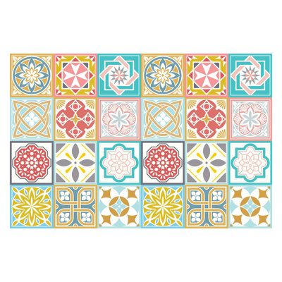 5.91'' W x 5.91'' L PVC Peel and Stick Field Tile