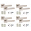  4 Pairs Modern Lima Design Premium Door Handles on Square Rose-1922528726