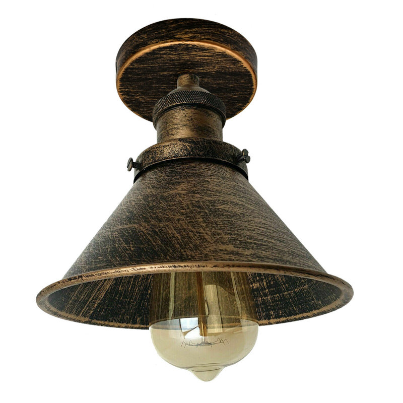 Regina Semi Flush Mount, Brushed Copper