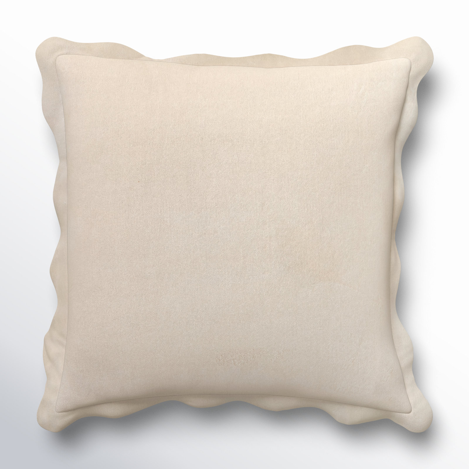 Collier Cotton Pillow Cover, 22"H x 22"W, Pillow Cover Only - No Insert, Cream