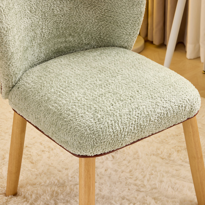 Modern Curved Back Accent Chair, Green
