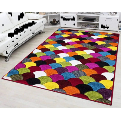 Modern Stylish Multi Colour Hand Carved Area Rugs Soft Living Room Bedroom Carpet Hallway Floor Mat