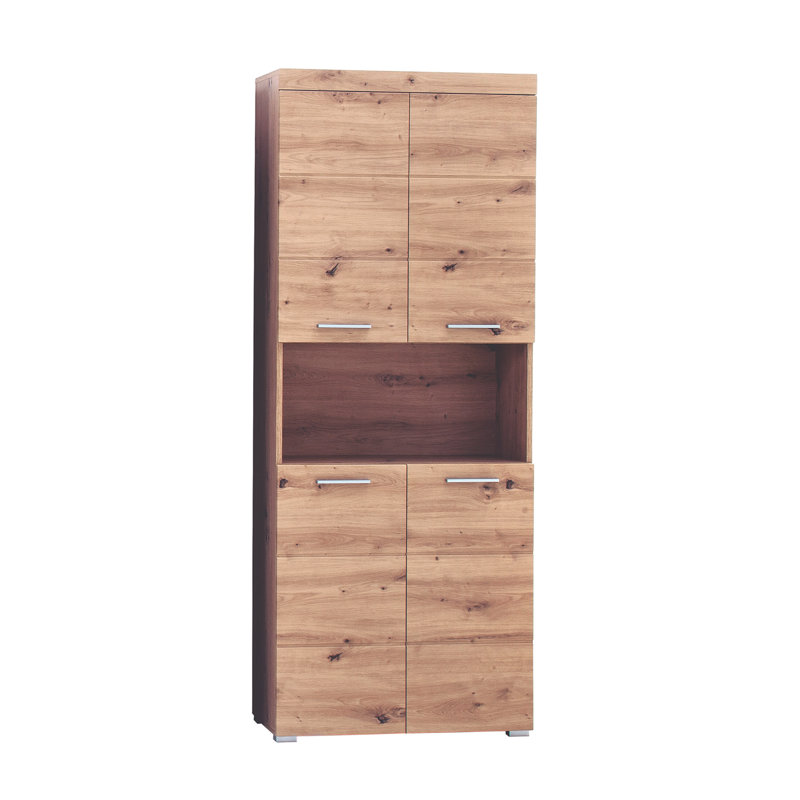 Marvlene Freestanding Linen Cabinet, Natural Brown