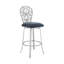  Pivot en gris en faux cuir et acier inoxydable brossé -1728074794