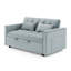 Canapé-lit polyvalent pliable de 54,33 pouces en 3 longueurs, canapé-lit moderne en velours, dossier réglable (gris clair)
