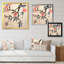 Fleurs asiatiques roses pastel - œuvre d'art traditionnelle sur toile-917797625-917797624