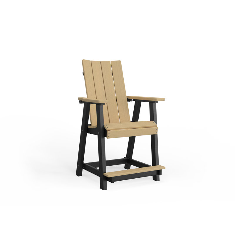 SOL Outdoor Bar Stool, Black, Chocolate Brown