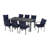 Maynard 9-Piece Black Metal Patio Dining Set With Rectangular Table And Blue Cushions-122878550